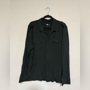 PAIGE Black Double Pocket Button Up Long Sleeve Shirt Size XL NWOT